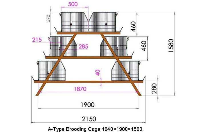 A-Type Brooding Cage 1840×1900×1580