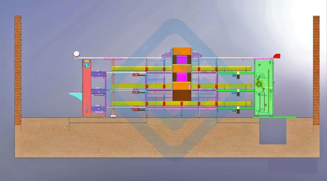 Layout of Chicken House Plans for 500 Chickens